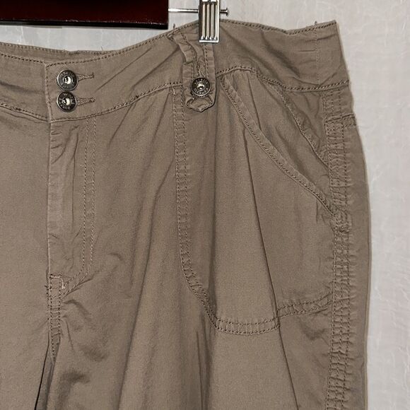 Venezia X Lane Bryant 18 Tan Brown Convertible Cargo Utility Wide Leg Pants - Picture 7 of 15